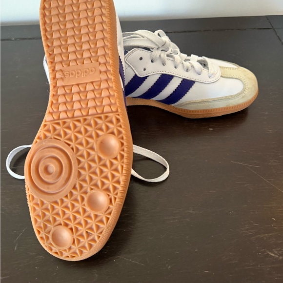 Adidas White and purple Samba Sneakers OG size 8 1/2 - Picture 3 of 12
